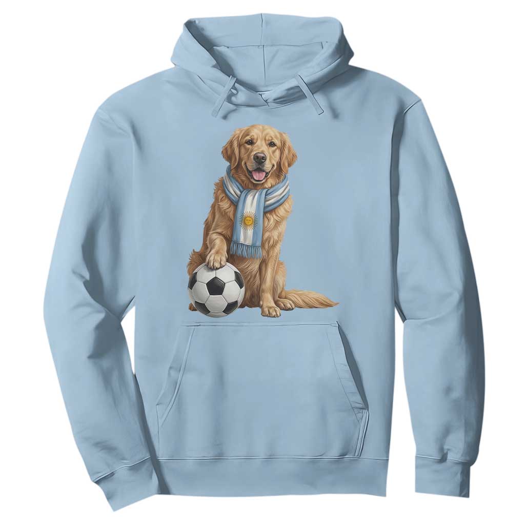 Golden Retriever Soccer Fan Hoodie Argentina Football Pride