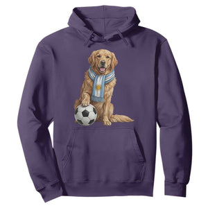 Golden Retriever Soccer Fan Hoodie Argentina Football Pride