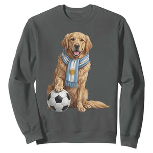 Golden Retriever Soccer Fan Sweatshirt Argentina Football Pride