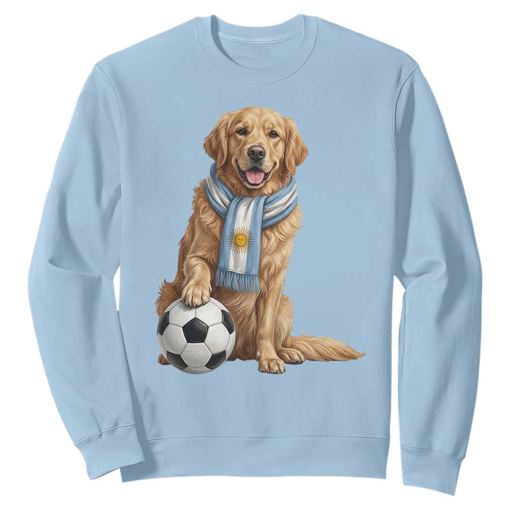 Golden Retriever Soccer Fan Sweatshirt Argentina Football Pride