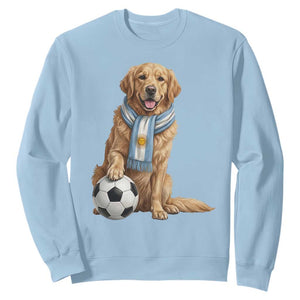Golden Retriever Soccer Fan Sweatshirt Argentina Football Pride