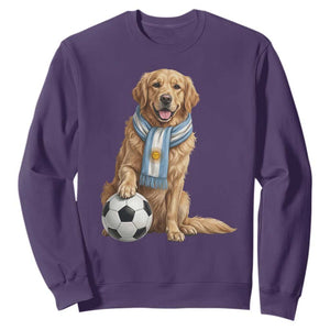 Golden Retriever Soccer Fan Sweatshirt Argentina Football Pride