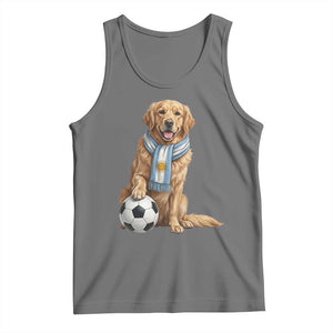 Golden Retriever Soccer Fan Tank Top Argentina Football Pride