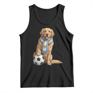 Golden Retriever Soccer Fan Tank Top Argentina Football Pride