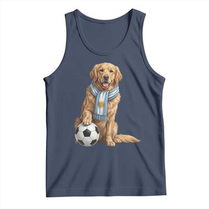 Golden Retriever Soccer Fan Tank Top Argentina Football Pride