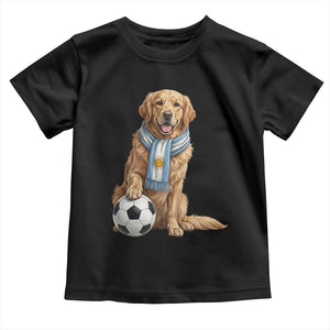 Golden Retriever Soccer Fan Toddler T Shirt Argentina Football Pride