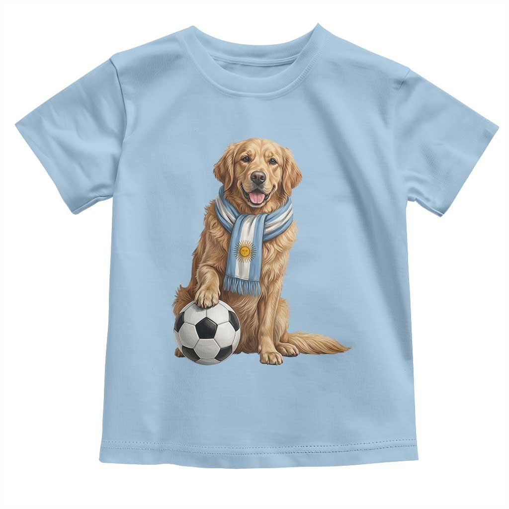 Golden Retriever Soccer Fan Toddler T Shirt Argentina Football Pride