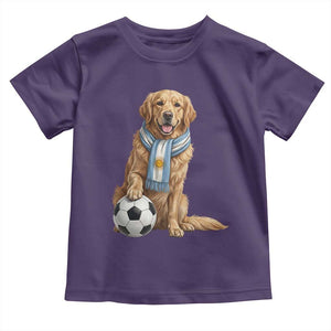 Golden Retriever Soccer Fan Toddler T Shirt Argentina Football Pride