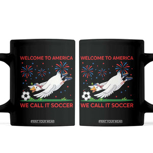 Funny USA Goose Football Coffee Mug Welcome To America We Call It Soccer