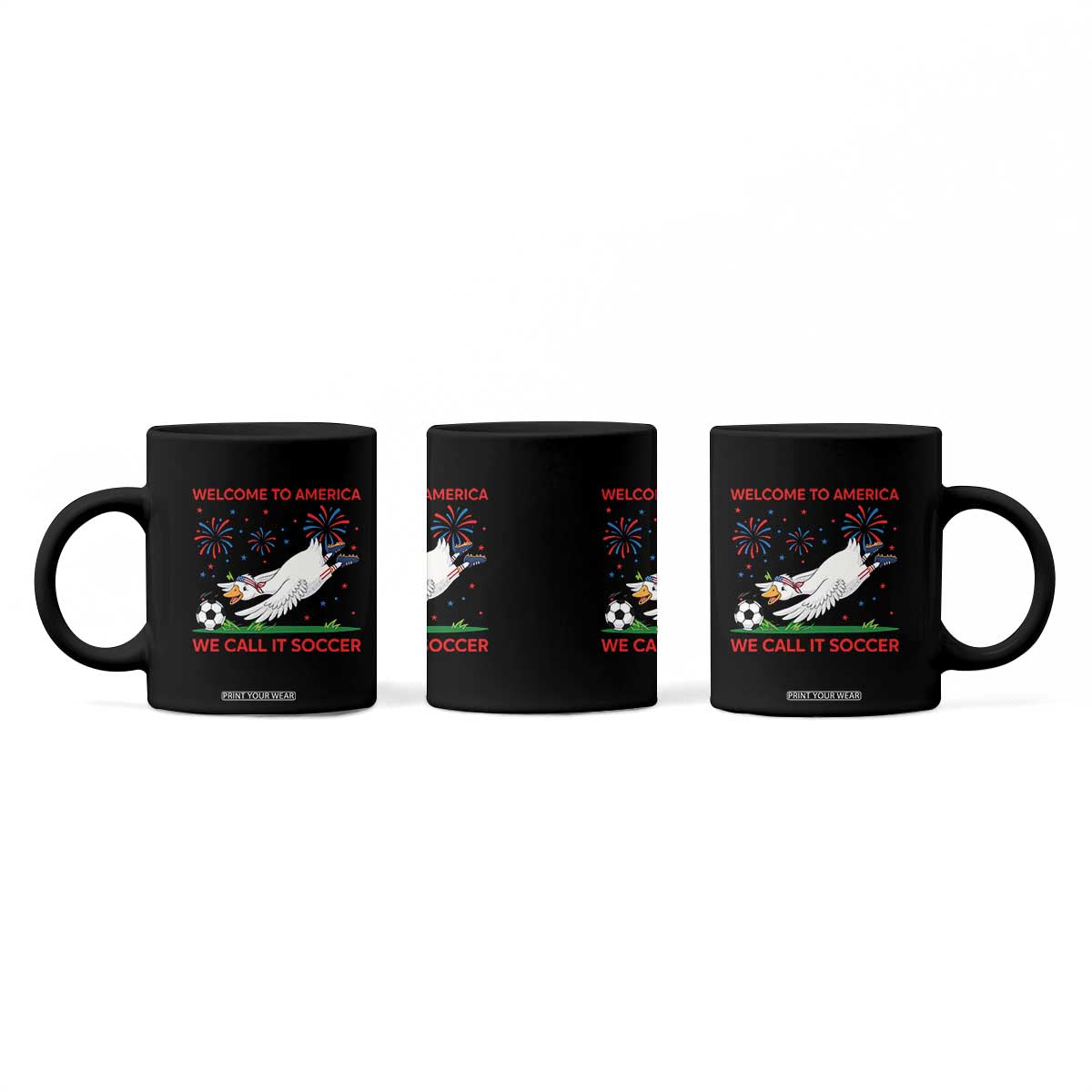 Funny USA Goose Football Coffee Mug Welcome To America We Call It Soccer