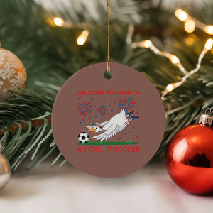 Funny USA Goose Football Ceramic Ornament Welcome To America We Call It Soccer