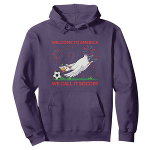 Funny USA Goose Football Hoodie Welcome To America We Call It Soccer