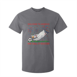 Funny USA Goose Football T Shirt For Kid Welcome To America We Call It Soccer
