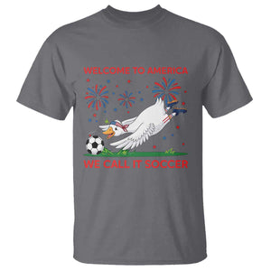 Funny USA Goose Football T Shirt Welcome To America We Call It Soccer