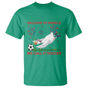 Funny USA Goose Football T Shirt Welcome To America We Call It Soccer