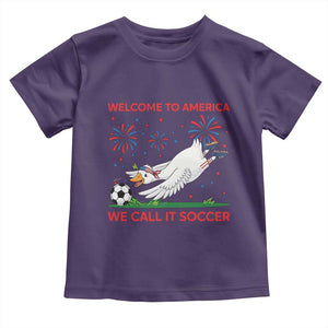 Funny USA Goose Football Toddler T Shirt Welcome To America We Call It Soccer