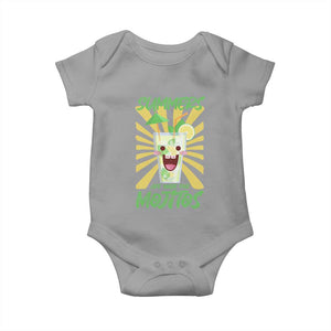 Summers Are Made For Mojitos Baby Onesie Funny Vacation Cocktail TS12 Sport Gray Print Your Wear