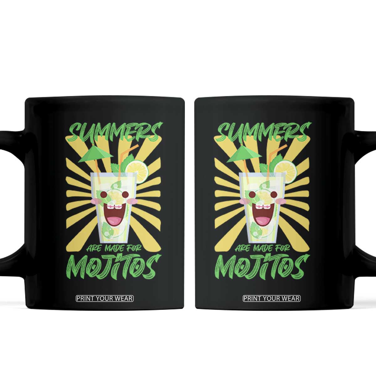 Summers Are Made For Mojitos Coffee Mug Funny Vacation Cocktail TS12 Black Print Your Wear