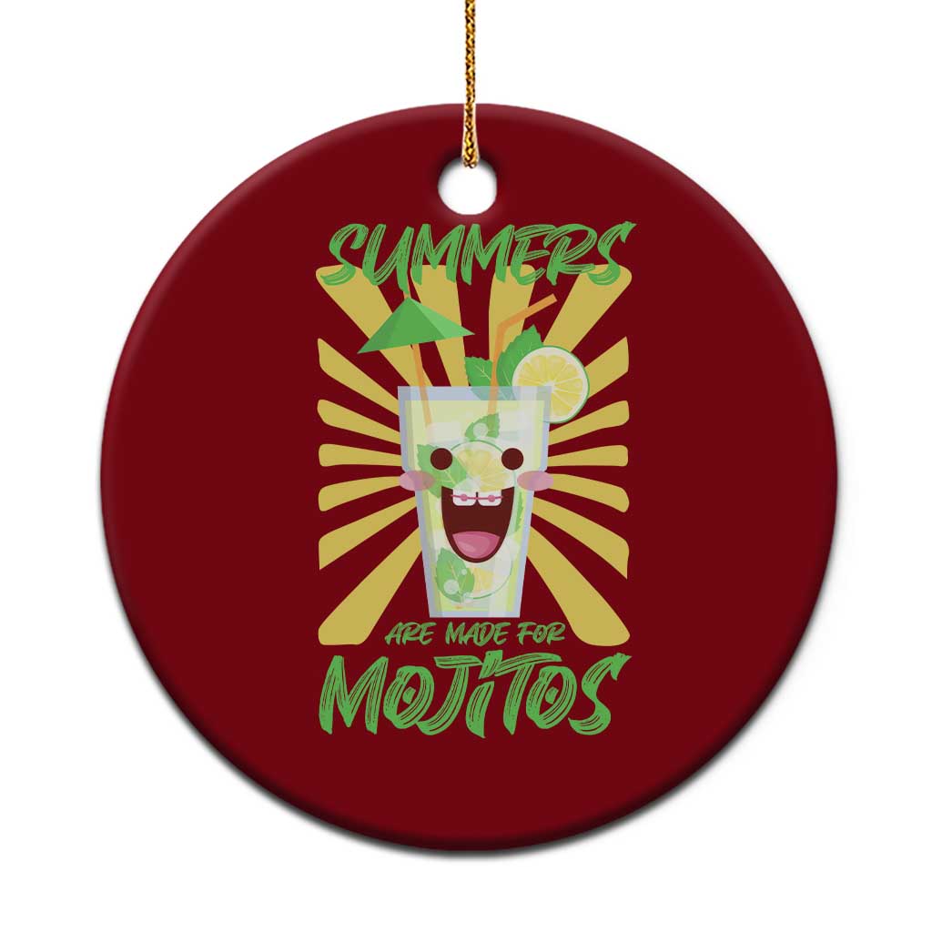 Summers Are Made For Mojitos Ceramic Ornament Funny Vacation Cocktail TS12 1pc Red Print Your Wear