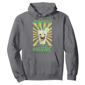 Summers Are Made For Mojitos Hoodie Funny Vacation Cocktail TS12 Charcoal Print Your Wear