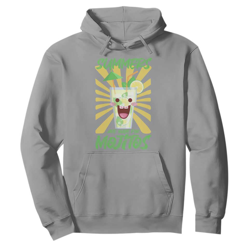 Summers Are Made For Mojitos Hoodie Funny Vacation Cocktail TS12 Sport Gray Print Your Wear