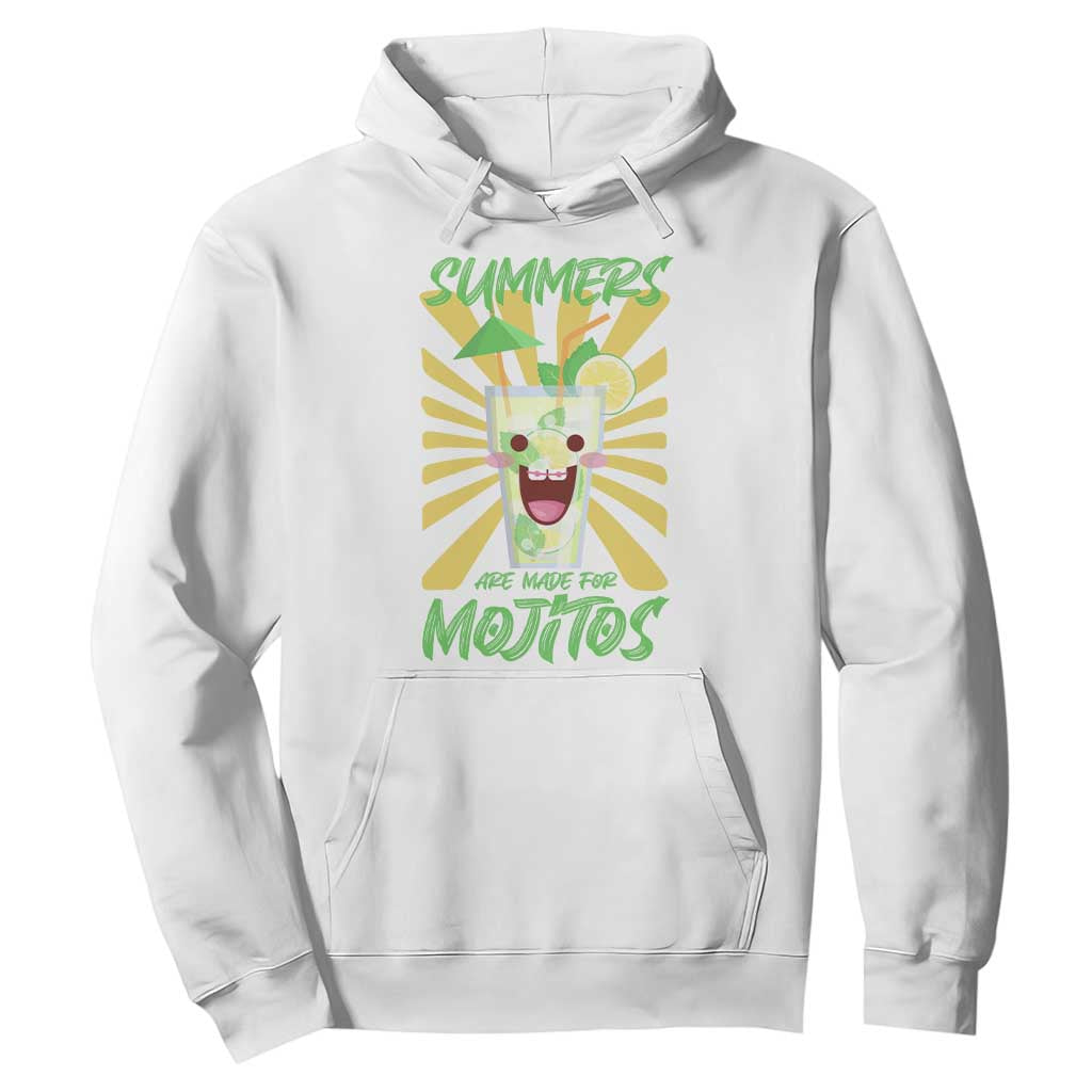 Summers Are Made For Mojitos Hoodie Funny Vacation Cocktail TS12 White Print Your Wear