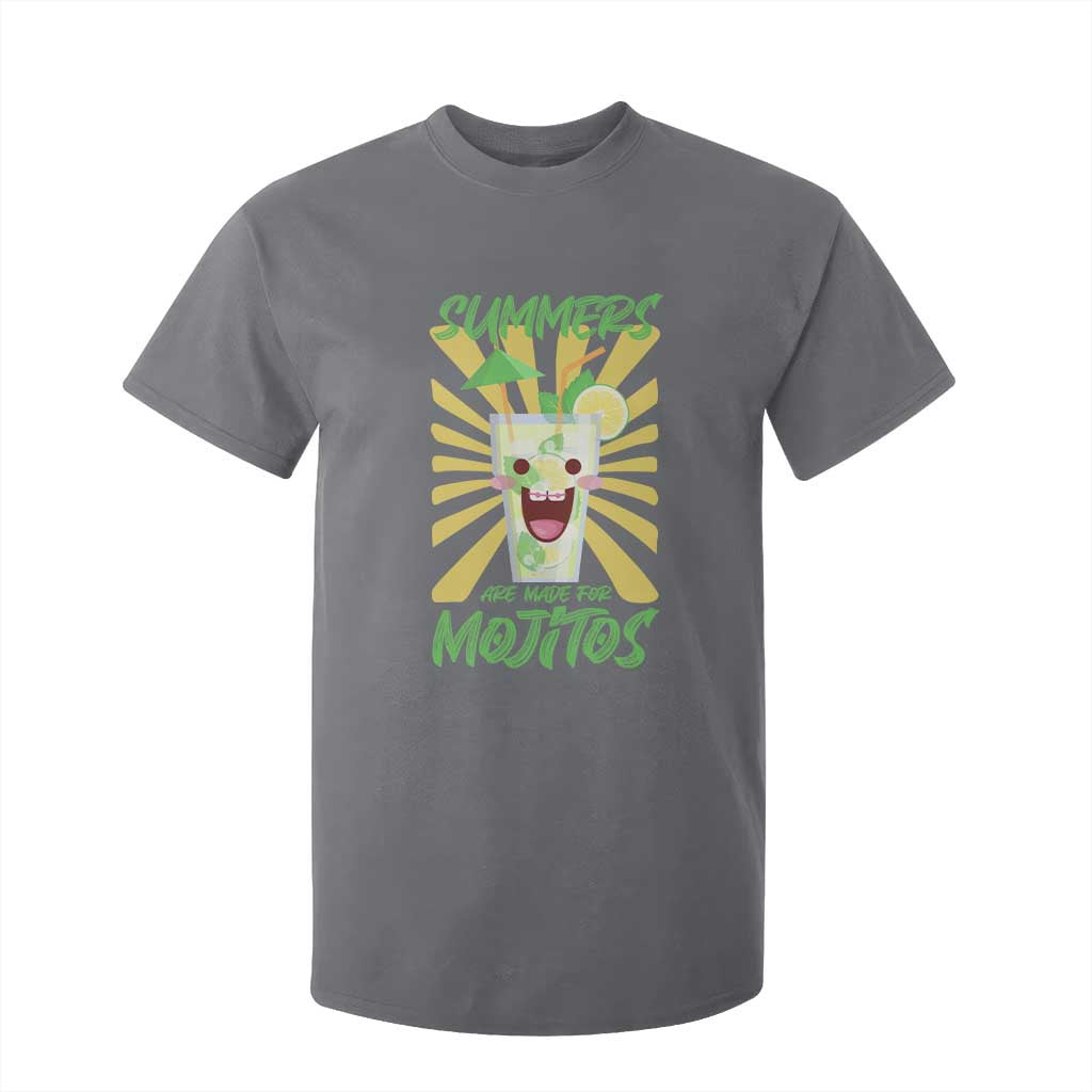 Summers Are Made For Mojitos T Shirt For Kid Funny Vacation Cocktail TS12 Charcoal Print Your Wear