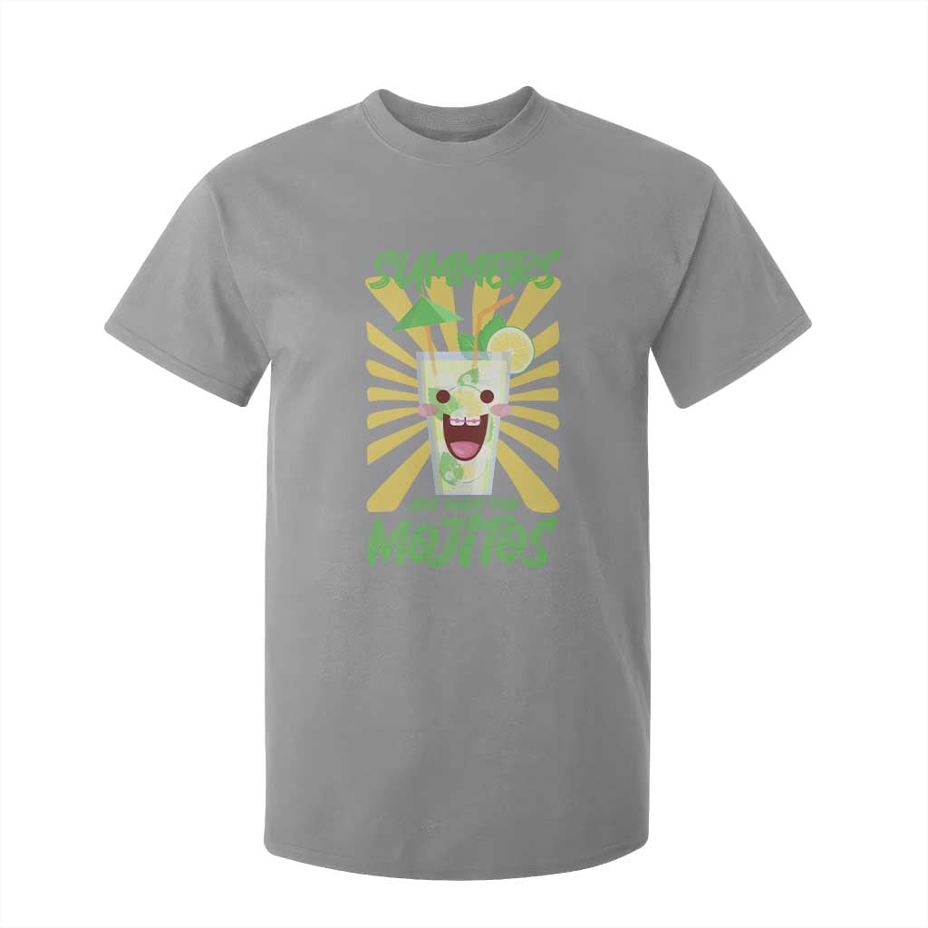 Summers Are Made For Mojitos T Shirt For Kid Funny Vacation Cocktail TS12 Sport Gray Print Your Wear