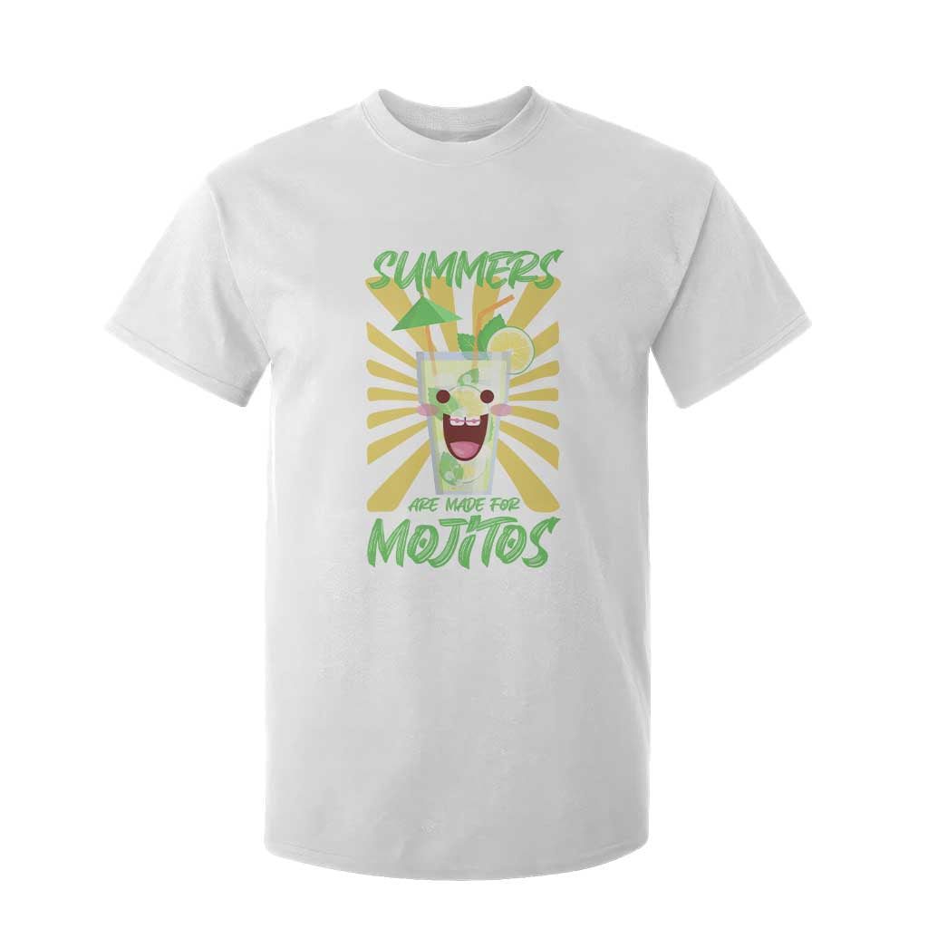 Summers Are Made For Mojitos T Shirt For Kid Funny Vacation Cocktail TS12 White Print Your Wear
