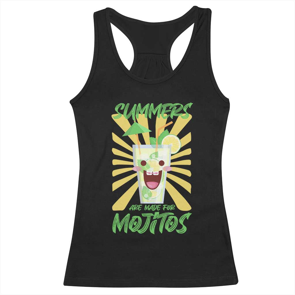 Summers Are Made For Mojitos Racerback Tank Top Funny Vacation Cocktail TS12 Black Print Your Wear