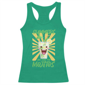 Summers Are Made For Mojitos Racerback Tank Top Funny Vacation Cocktail TS12 Irish Green Print Your Wear