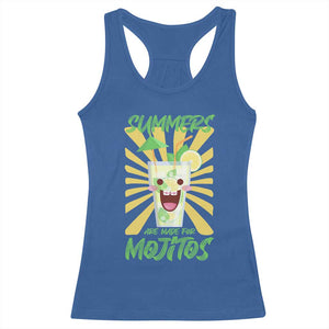 Summers Are Made For Mojitos Racerback Tank Top Funny Vacation Cocktail TS12 Royal Blue Print Your Wear