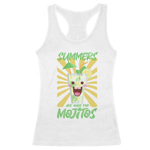 Summers Are Made For Mojitos Racerback Tank Top Funny Vacation Cocktail TS12 White Print Your Wear