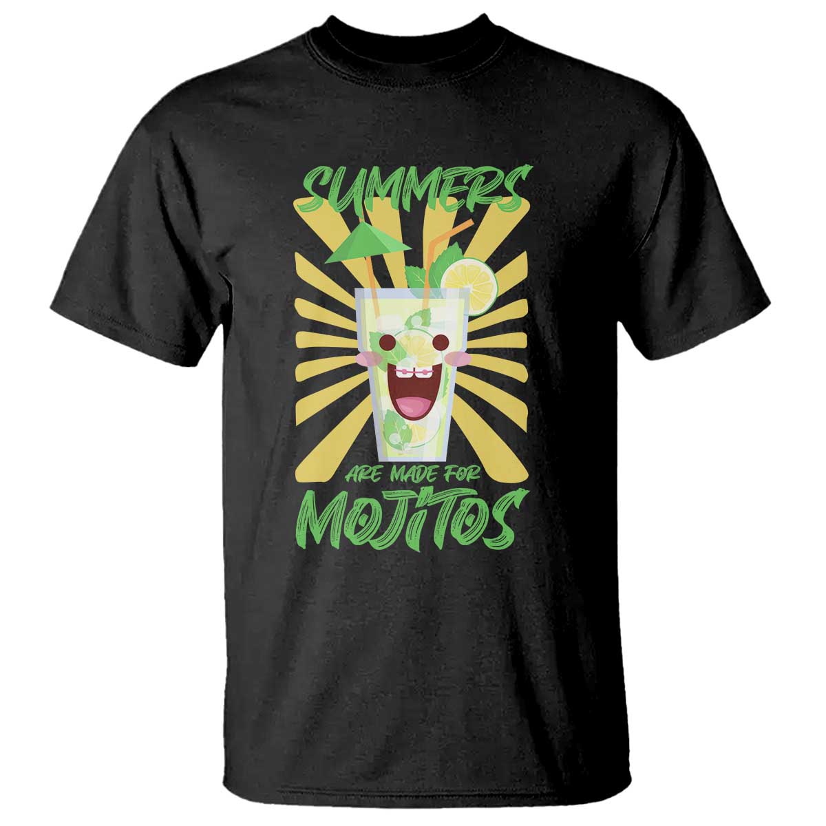 Summers Are Made For Mojitos T Shirt Funny Vacation Cocktail TS12 Black Print Your Wear