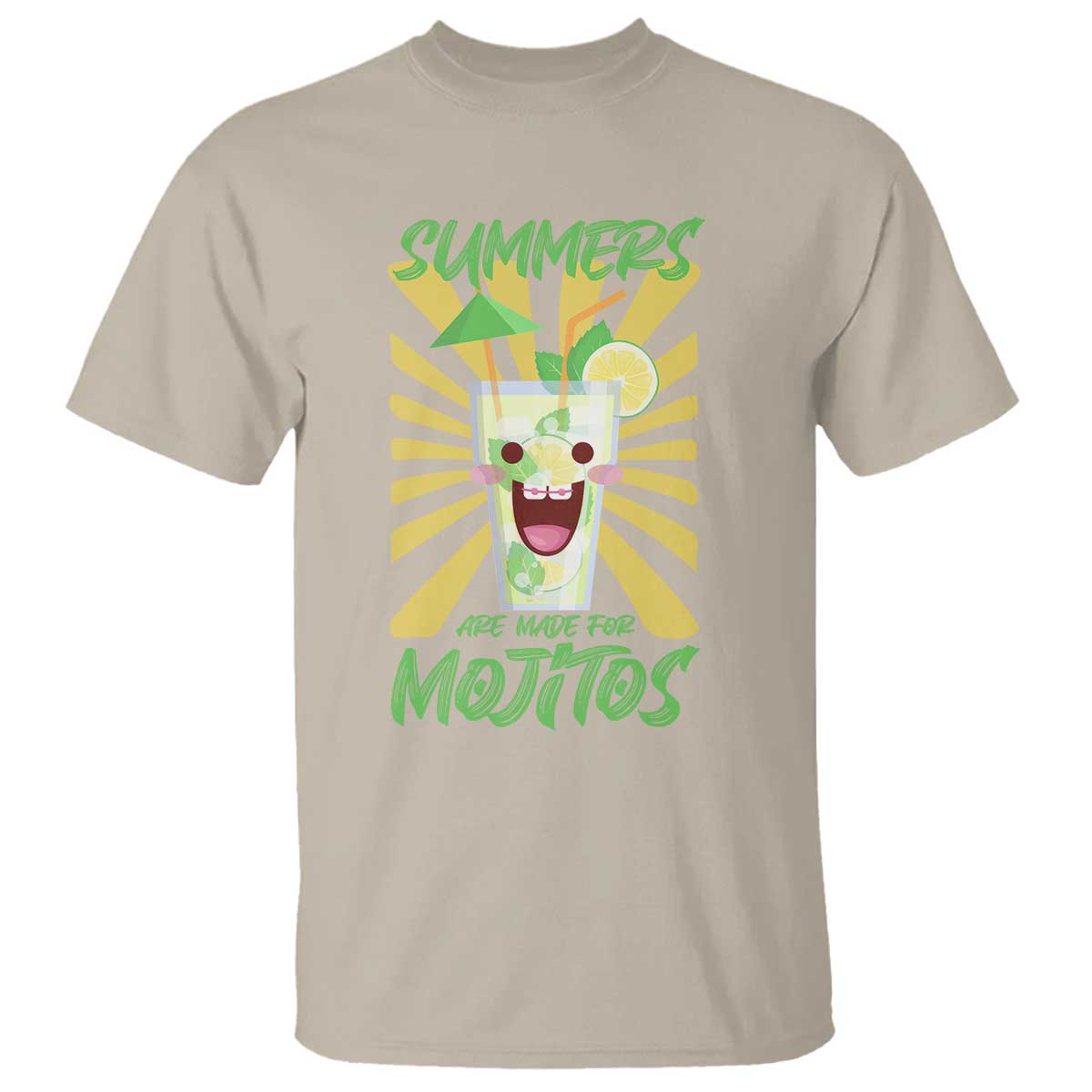Summers Are Made For Mojitos T Shirt Funny Vacation Cocktail TS12 Sand Print Your Wear