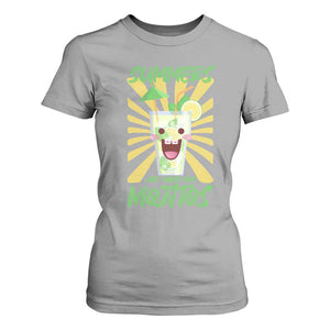 Summers Are Made For Mojitos T Shirt For Women Funny Vacation Cocktail TS12 Sport Gray Print Your Wear