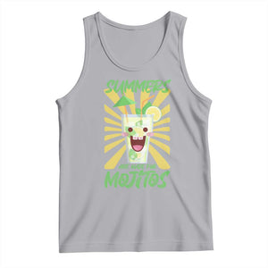 Summers Are Made For Mojitos Tank Top Funny Vacation Cocktail TS12 Athletic Heather Print Your Wear