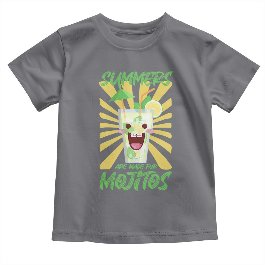 Summers Are Made For Mojitos Toddler T Shirt Funny Vacation Cocktail TS12 Charcoal Print Your Wear