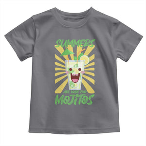 Summers Are Made For Mojitos Toddler T Shirt Funny Vacation Cocktail TS12 Charcoal Print Your Wear