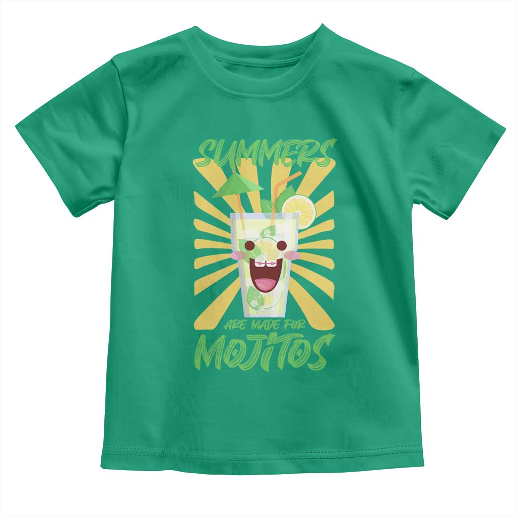 Summers Are Made For Mojitos Toddler T Shirt Funny Vacation Cocktail TS12 Irish Green Print Your Wear