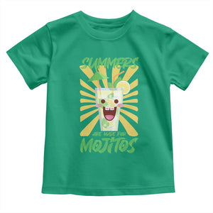 Summers Are Made For Mojitos Toddler T Shirt Funny Vacation Cocktail TS12 Irish Green Print Your Wear
