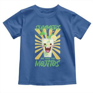 Summers Are Made For Mojitos Toddler T Shirt Funny Vacation Cocktail TS12 Royal Blue Print Your Wear