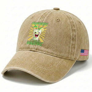 Summers Are Made For Mojitos Washed Cotton Baseball Cap Funny Vacation Cocktail TS12 Print Your Wear