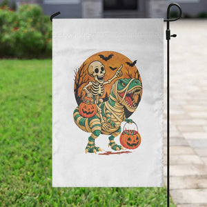 Funny Skeleton Riding Mummy Dinosaur Halloween Garden Flag TS12 Print Your Wear