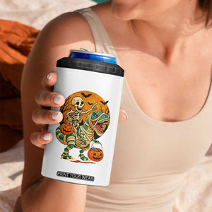 Funny Skeleton Riding Mummy Dinosaur Halloween 4 in 1 Can Cooler Tumbler TS12 Print Your Wear