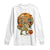 Funny Skeleton Riding Mummy Dinosaur Halloween Long Sleeve Shirt TS12 White Print Your Wear
