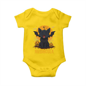 Black Cat Halloween Baby Onesie Meowcula Cute Smilling With Bat TS12 Daisy Print Your Wear