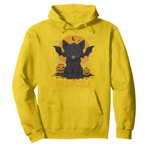 Black Cat Halloween Hoodie Meowcula Cute Smilling With Bat TS12 Daisy Print Your Wear