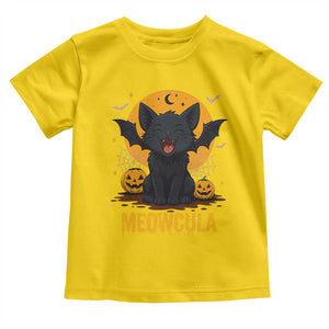 Black Cat Halloween Toddler T Shirt Meowcula Cute Smilling With Bat TS12 Daisy Print Your Wear