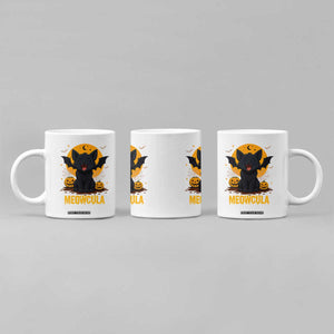 Black Cat Halloween Coffee Mug Meowcula Cute Smilling With Bat TS12 Print Your Wear